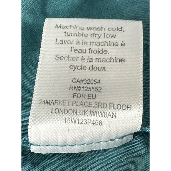 Dolan Anthropologie Dress Womens Large Fletcher Teal Multi Floral Bloom Spring - Picture 8 of 8